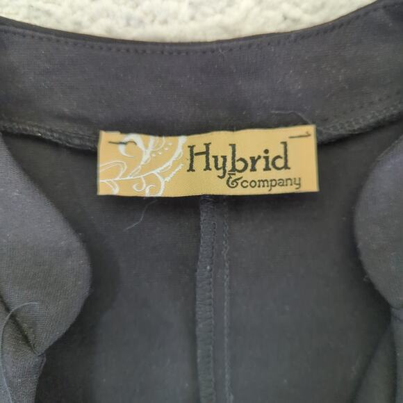 Hybrid & Company Unstructured Blazer Jacket Collarless Women's Sm Stretch Peplum - Picture 7 of 8